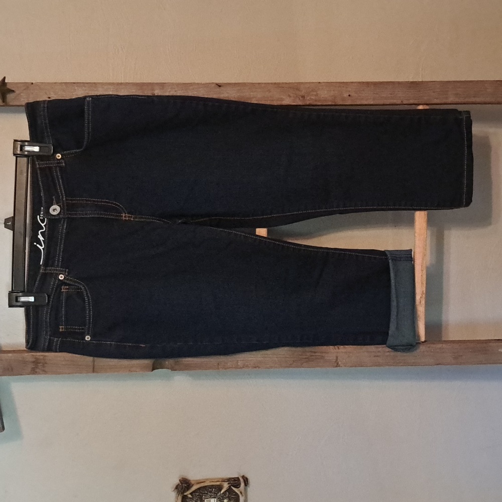 Inc women's 14 regular capri jeans denim slim fit
